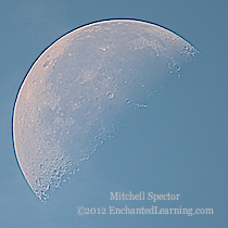 Last-Quarter Moon in the Daylight