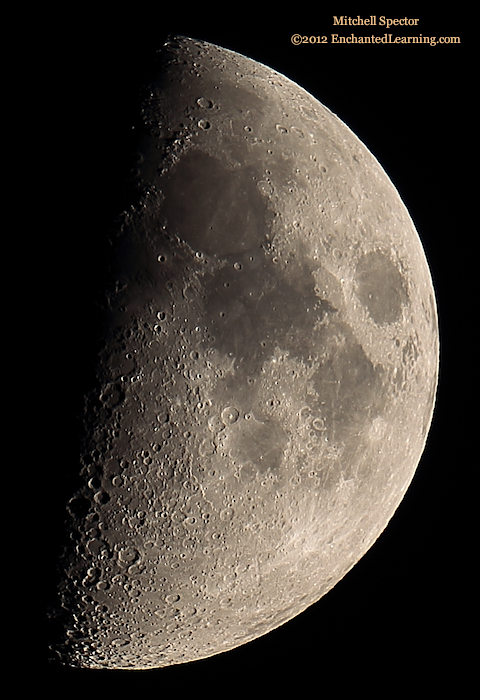 First Quarter Moon, 53.5% Illuminated