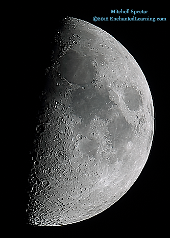 Moon Just Past First Quarter, 55% Illuminated