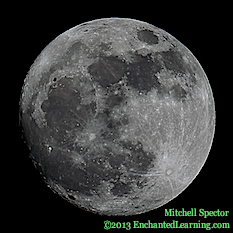 Waxing Gibbous Moon, Nearly Full, 99% Illuminated