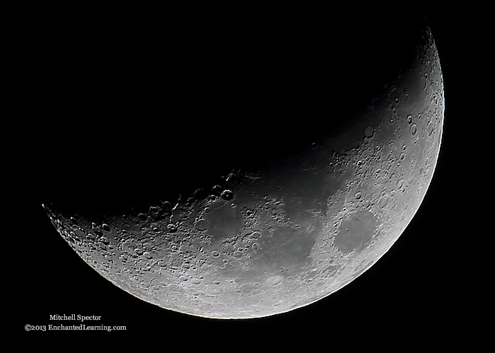 Waxing Crescent Moon, 34% Illuminated