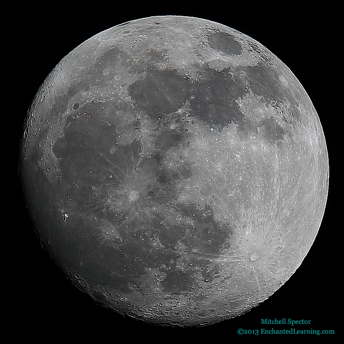 Waxing Gibbous Moon, 96.3% illuminated