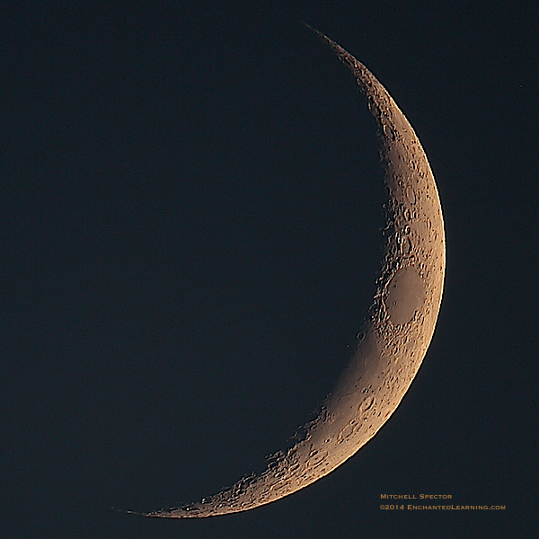 Waxing Crescent Moon 13% Illuminated