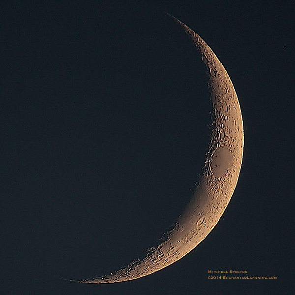 What is a waxing crescent moon?