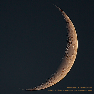 Waxing Crescent Moon 13% Illuminated