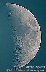 First Quarter Moon in Daylight