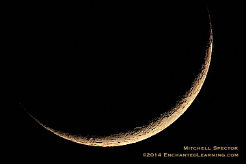 Waxing Crescent Moon 7% Illuminated