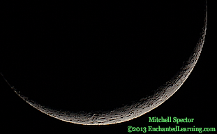 Waxing Crescent Moon, 7.4% Illuminated