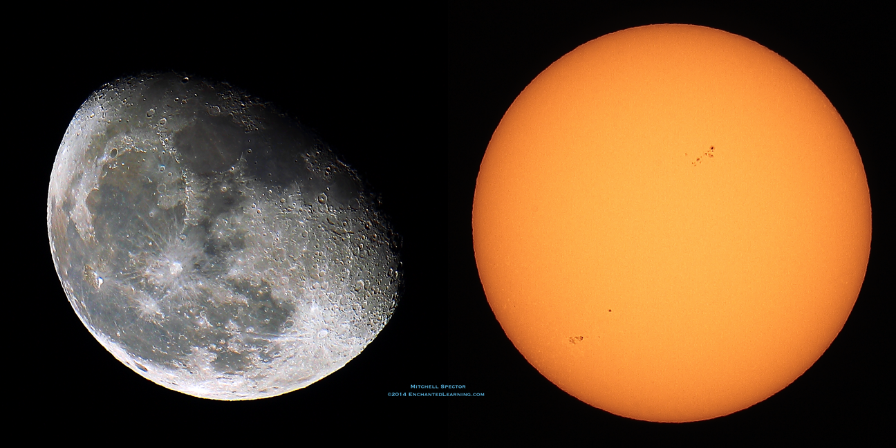 Waning Gibbous Moon and the Sun the Following Day
