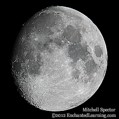 Waxing Gibbous Moon, 91% Illuminated