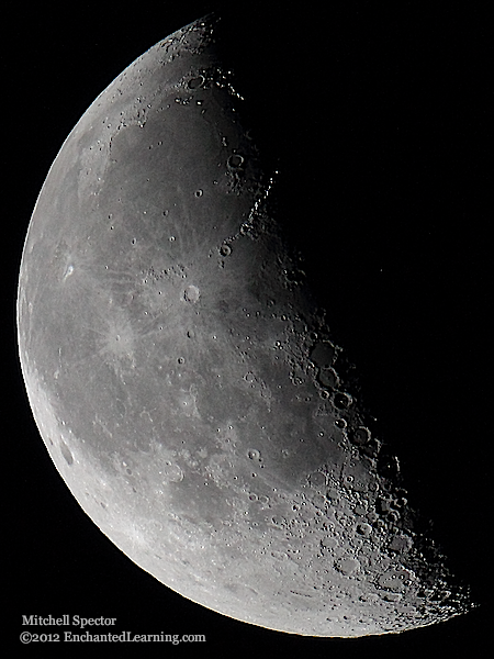 Last Quarter Moon in the Night Sky