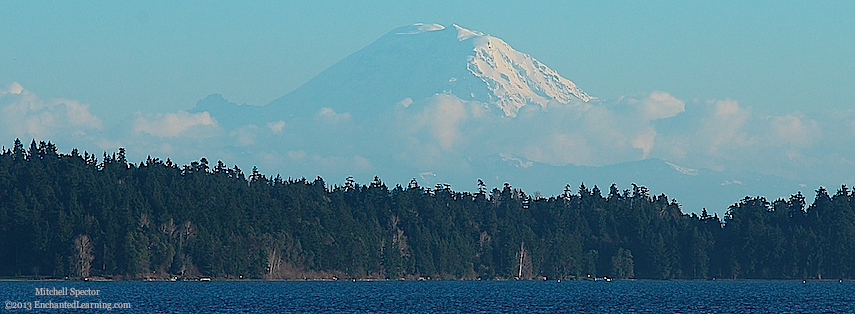 Mt. Rainier on a Clear Winter Day