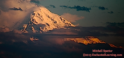 Mt. Rainier in the Setting Sun