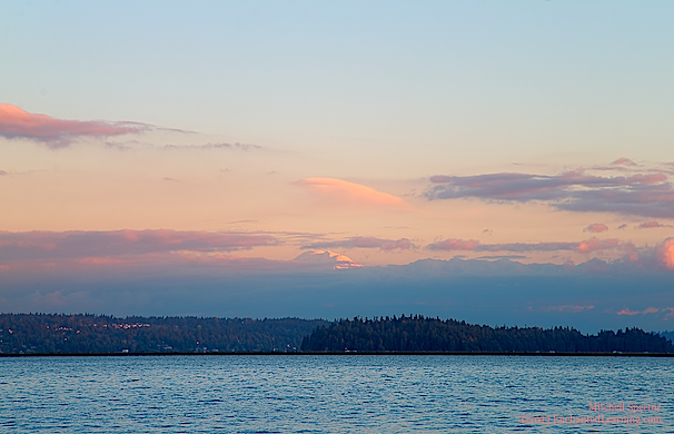 Mt. Rainier Peeks through the Clouds