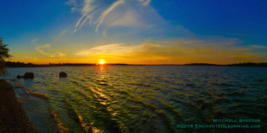 Seattle and Lake Washington at Sunset