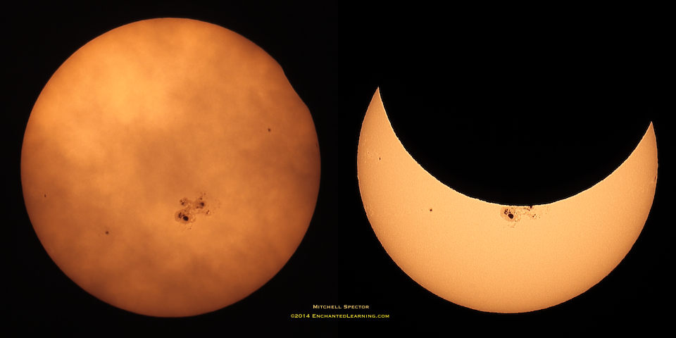 Partial Solar Eclipse: First Glimpse and Maximum