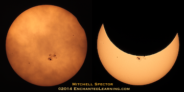 Partial Solar Eclipse: First Glimpse and Maximum