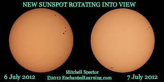 New Sunspot Rotating into View