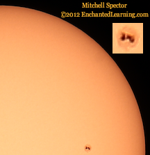 Close-up View of a Sunspot