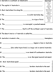 Search result: 'Australia Quiz Worksheet'