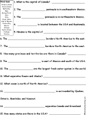 Search result: 'North America Quiz Worksheet'