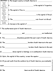 Search result: 'South America Quiz Worksheet'