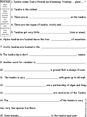 Search result: 'Tundra Quiz Worksheet'