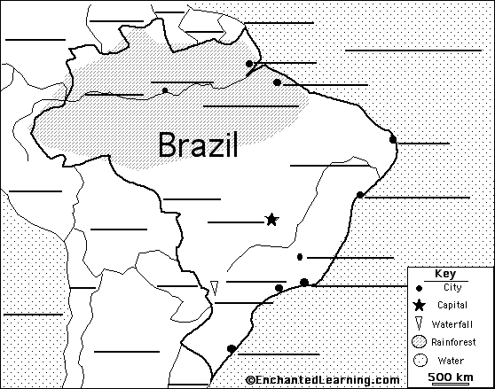 Label the Map of Brazil