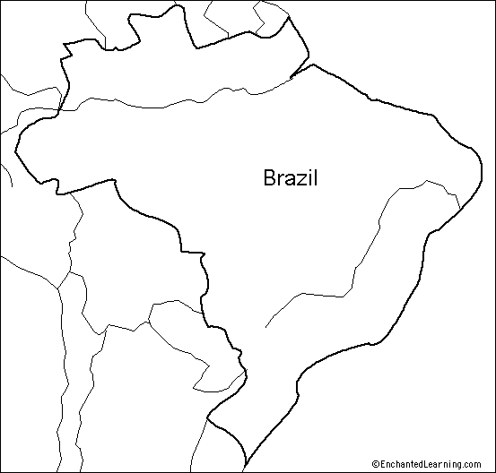 outline map Brazil