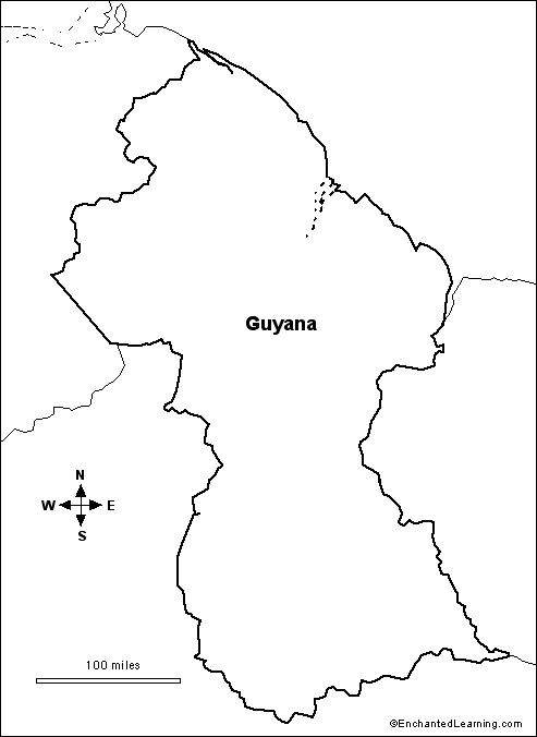 Search result: 'Outline Map: Guyana'