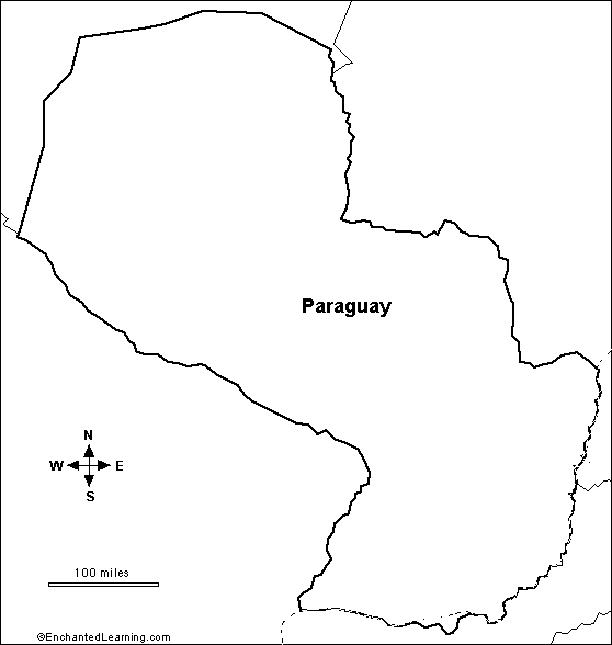 Search result: 'Outline Map: Paraguay'