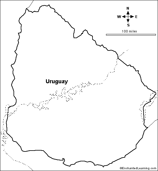 outline map Uruguay