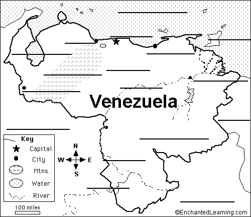 Search result: 'Label the Map of Venezuela Printout'