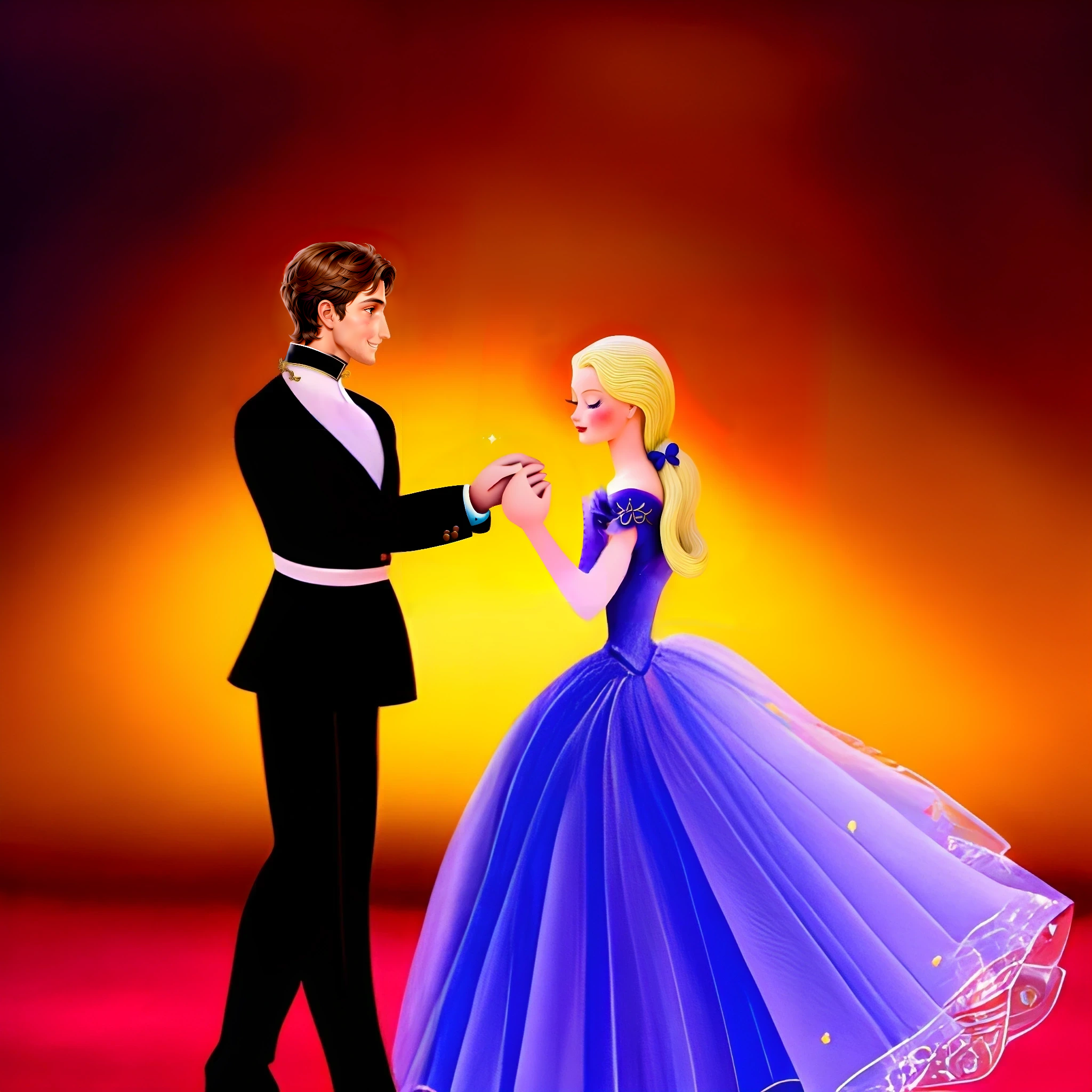 Cinderella and Prince Dancing