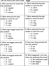 comprehension quiz