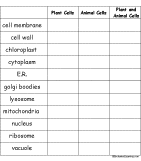 Plant Comparison Chart