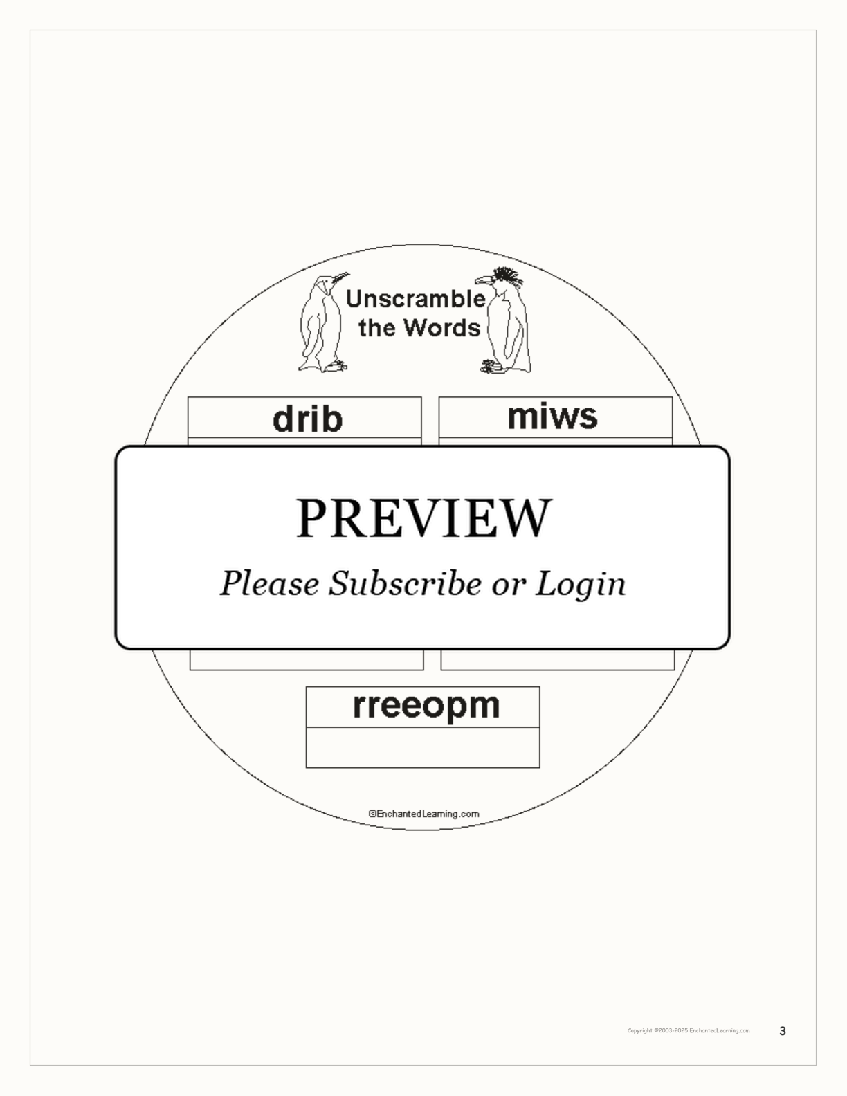 Penguin Shape Book Printouts interactive worksheet page 3