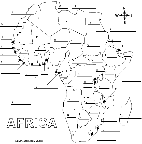 Search result: 'Label African Countries Printout'