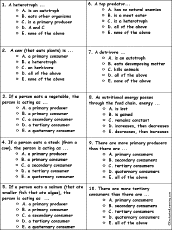 Search result: 'Food Chain - Multiple choice comprehension quiz #2'