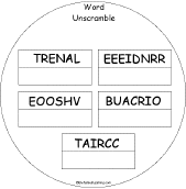 Word Unscramble page