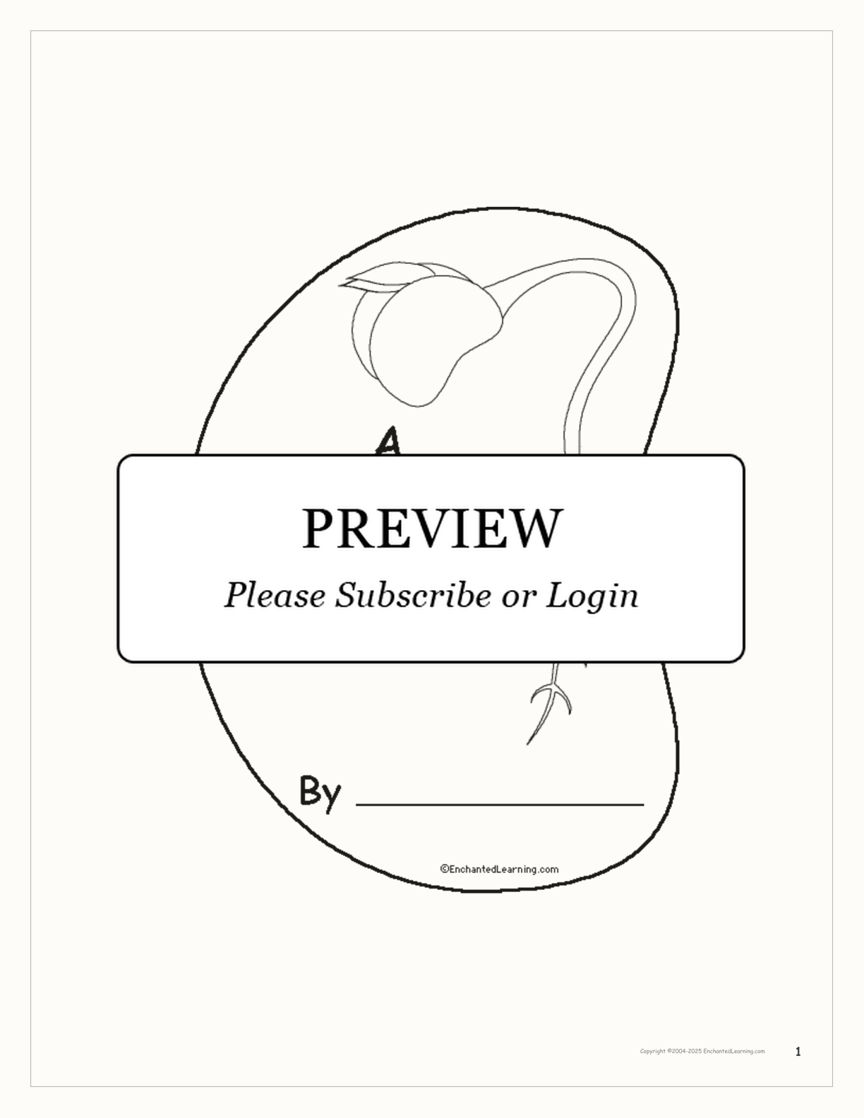 Sprouting Bean Shape Book interactive worksheet page 1