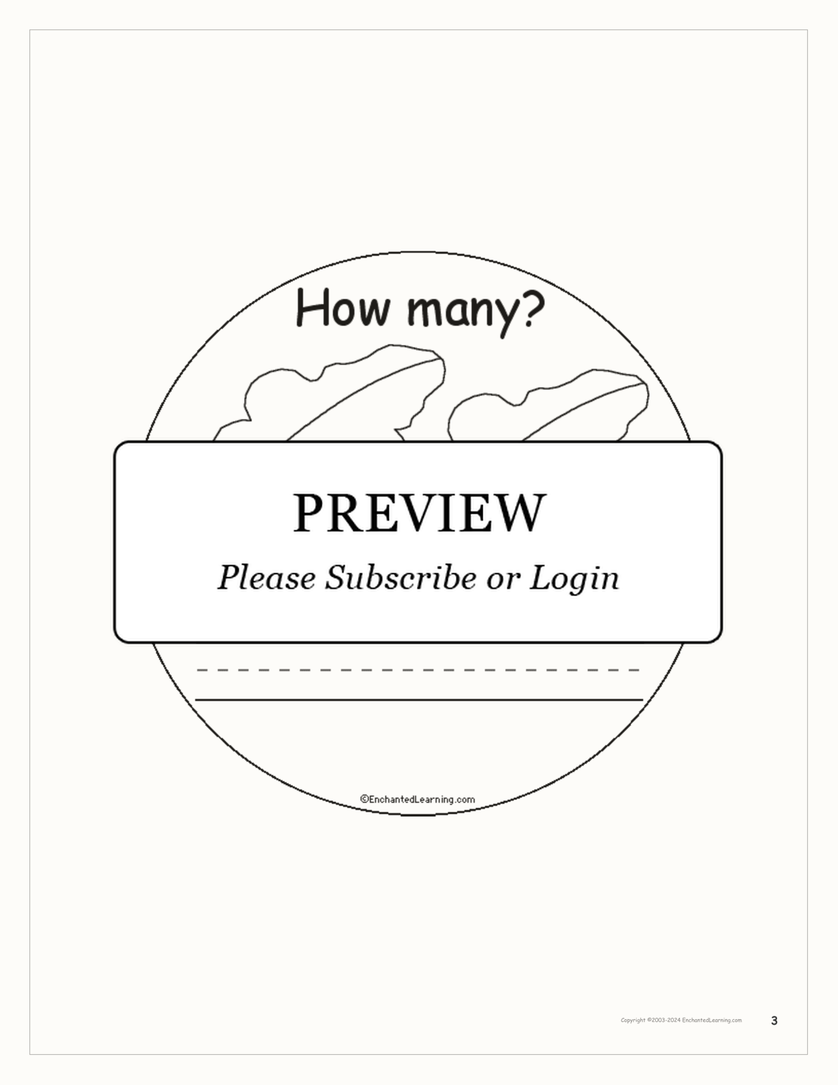 How Many Leaves? interactive printout page 3