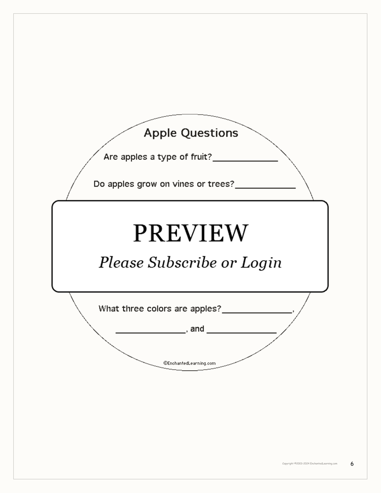 Apple Shape Book Printouts interactive printout page 6