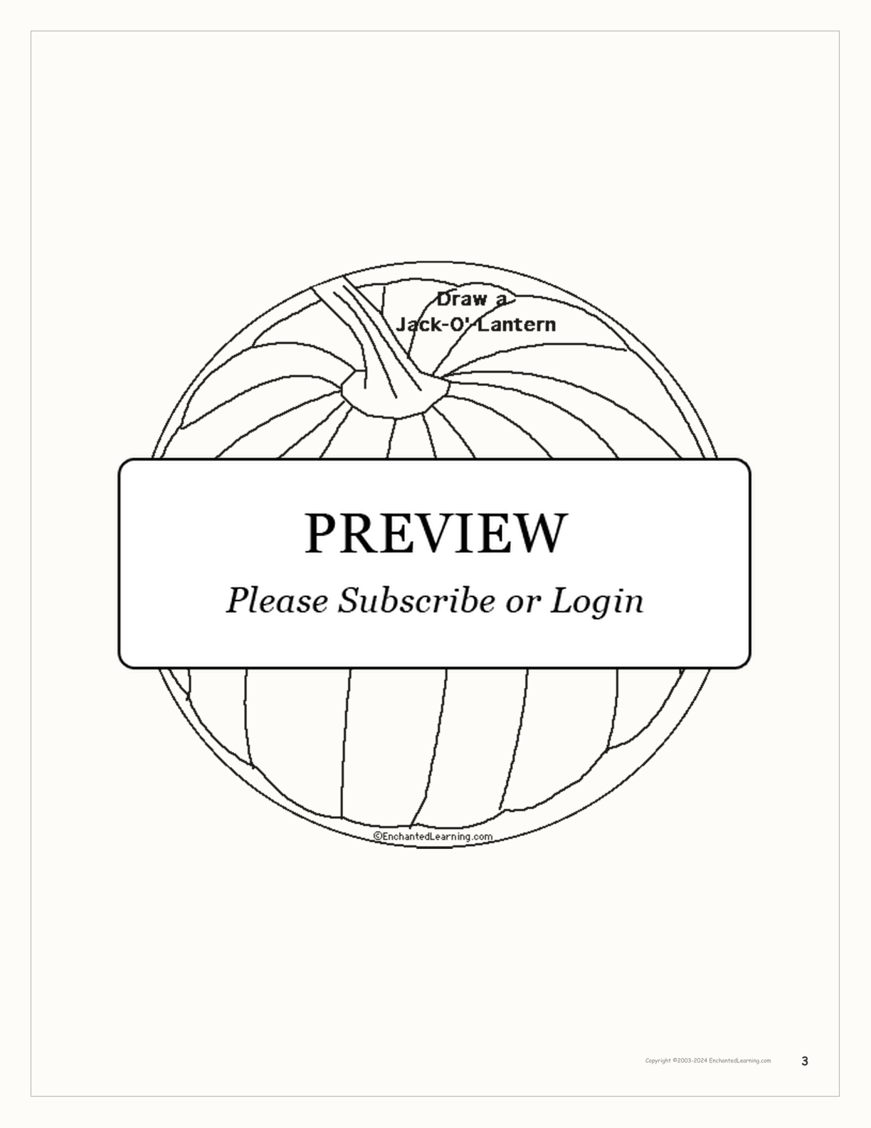 Pumpkin Shape Book to Print interactive printout page 3