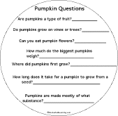 Search result: 'Pumpkin Shape Book: Pumpkin Questions'