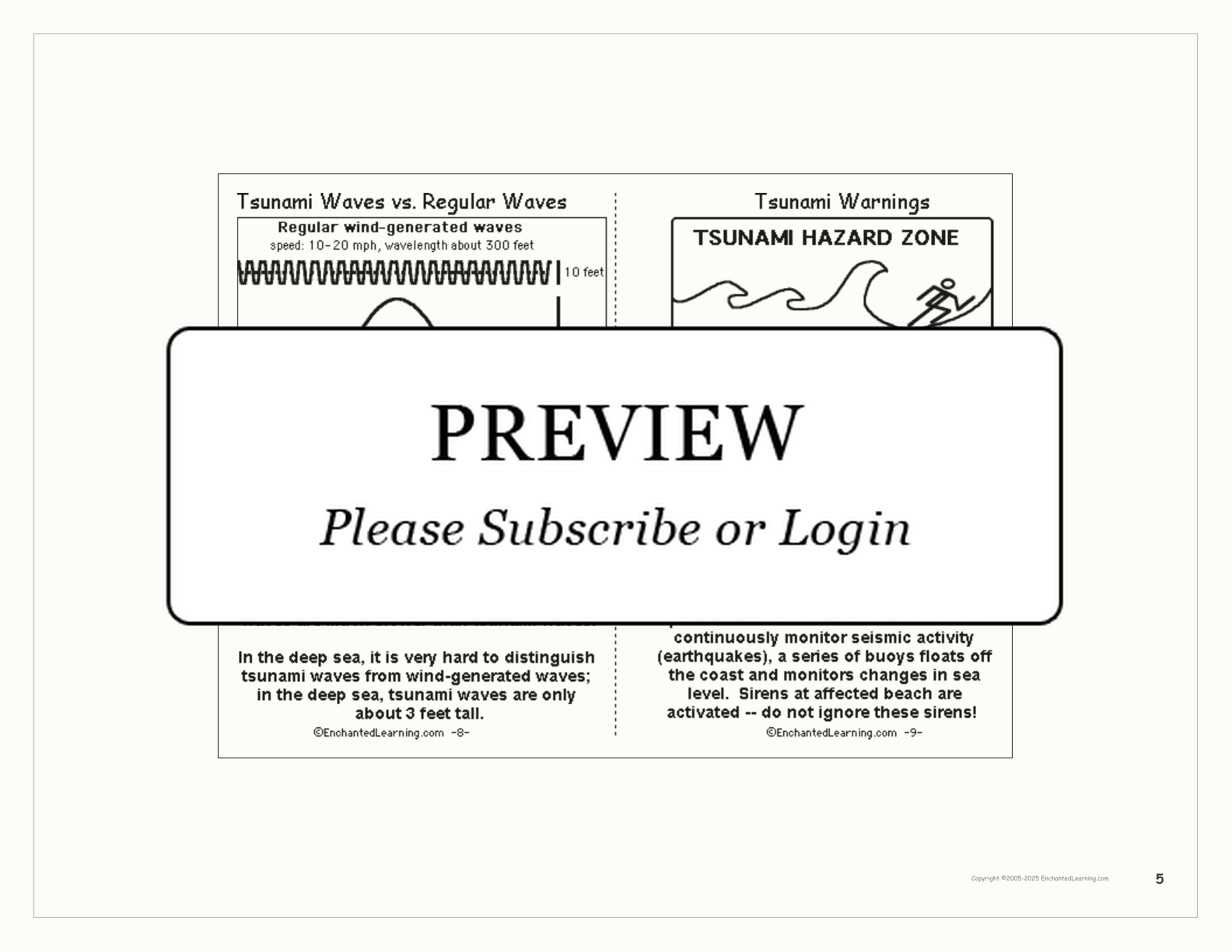 Tsunami Book interactive printout page 5