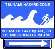 tsunami hazard sign