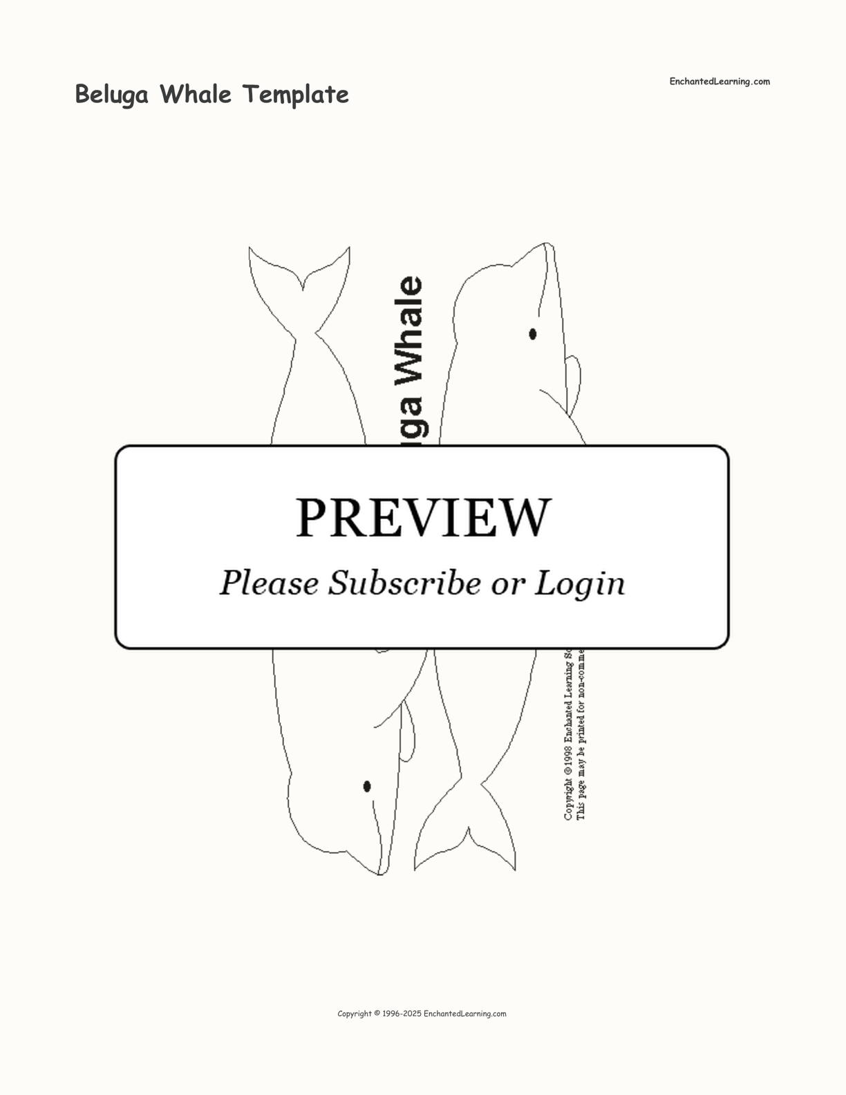 whale printable template