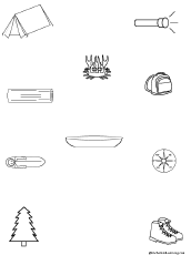 Search result: 'Draw Lines of Symmetry for Camping Pictures: Printable Worksheet'