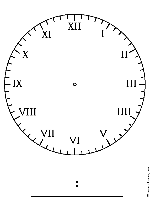 Blank Clock - Roman Numerals